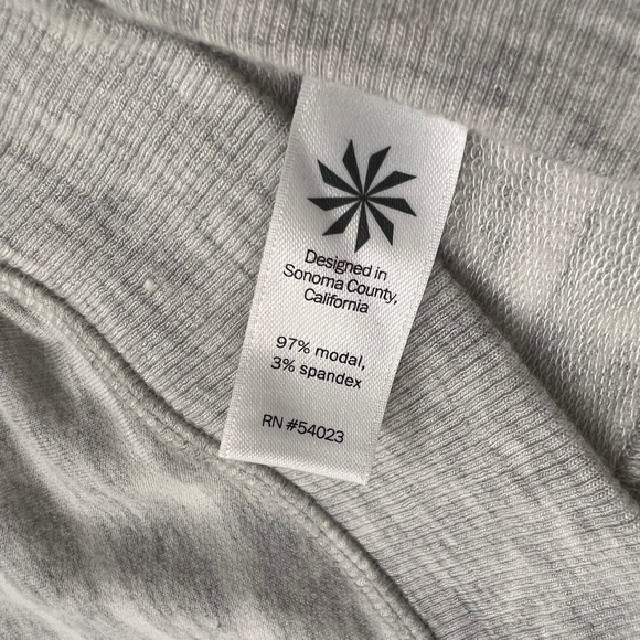 EUC. [Athleta] Grey & White <Criss Cross> Soft Striped + Tulip Hem Dress | Small - Picture 9 of 14